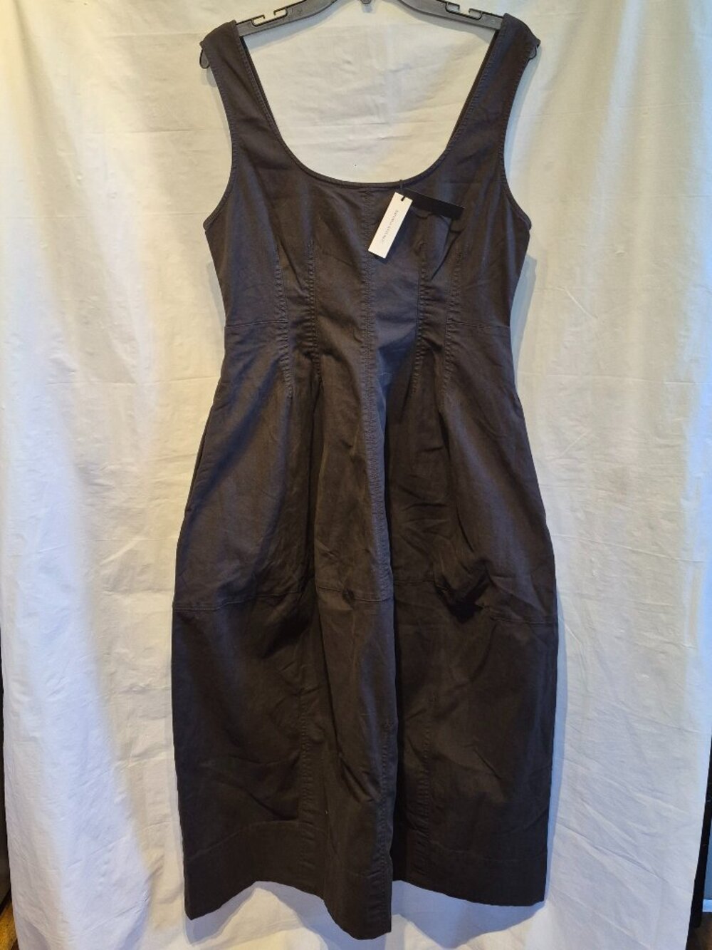 NWT Banana Republic sz 12 Stretch Cotton Barrel Midi Dress Fit & Flare - Picture 5 of 8